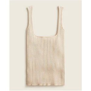 NWT J. Crew Ribbed Merino Wool Sweater Tank - Color Heather Sand, Size XL